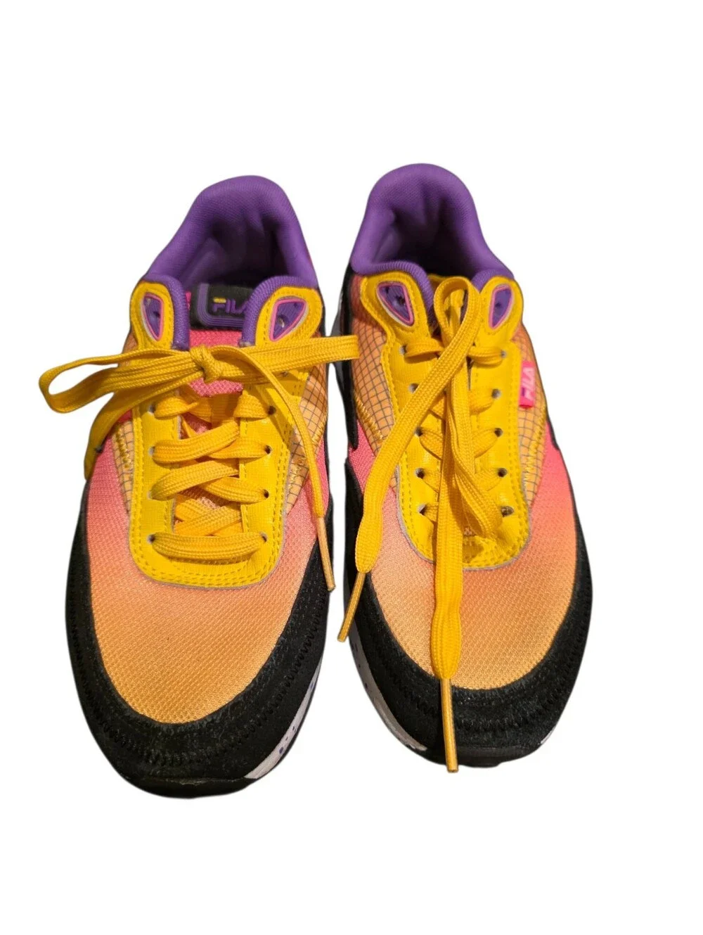 FILA Renno Sneakers Lemon / Knock Out Pink - Size 7